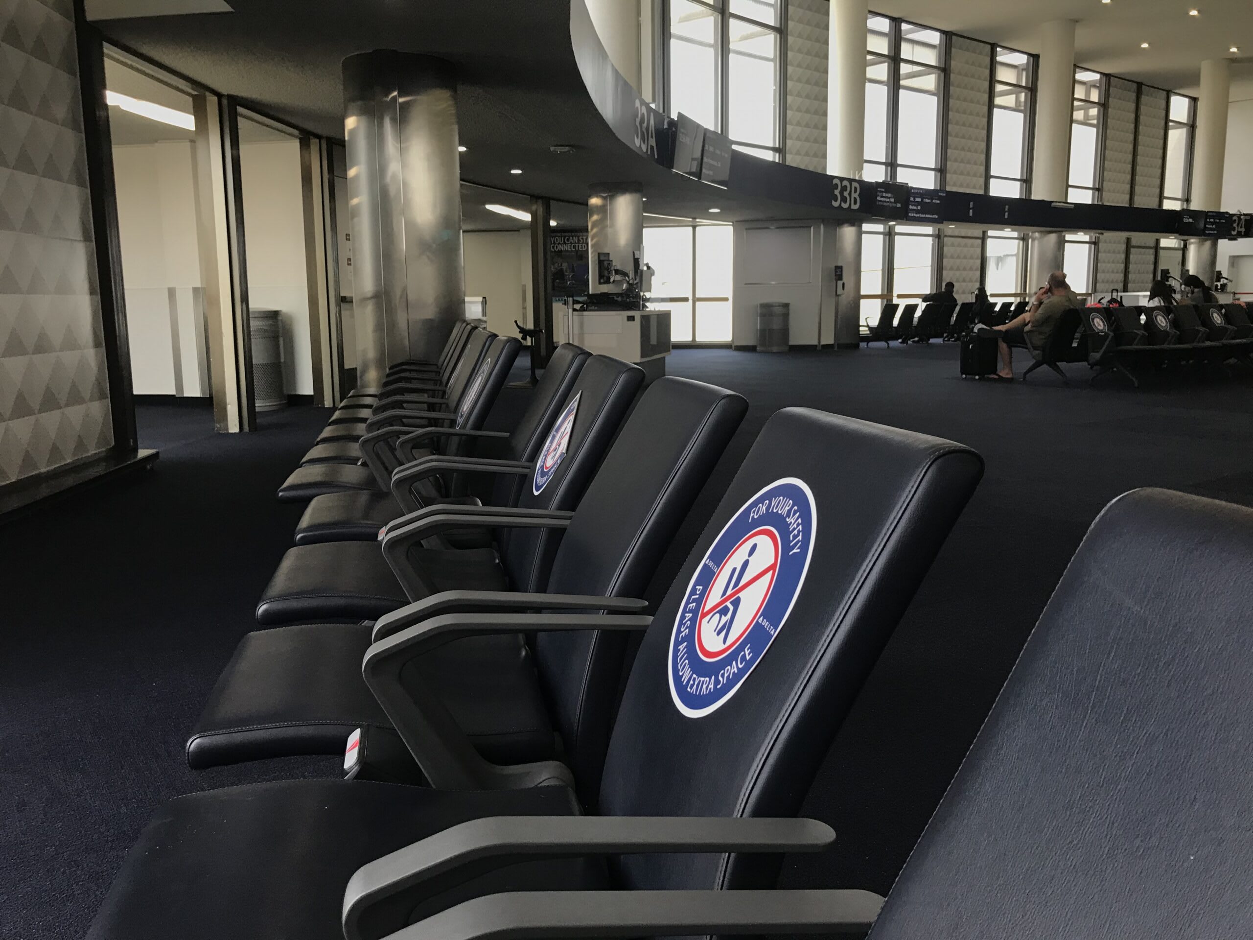 LAX terminal deserted due to coronavirus.